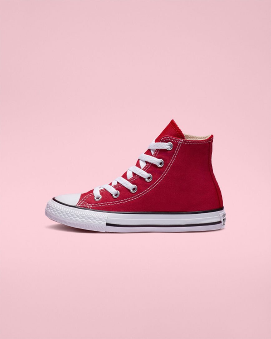 Girls' Converse Chuck Taylor All Star Classic High Top Shoes Red | AU 0534CR